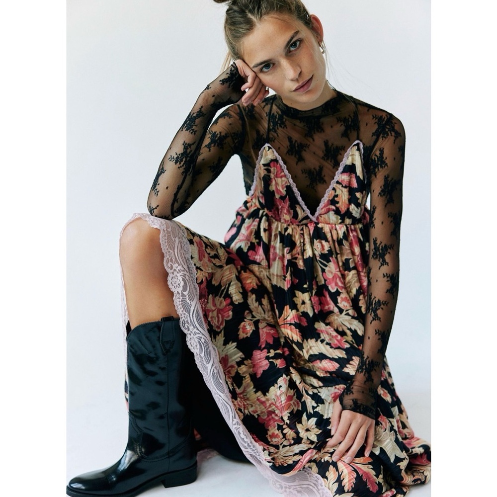 Free People Primmy Printed Midi Dress
